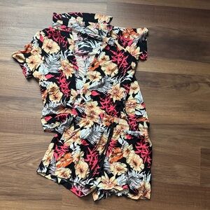 Floral Print Short Sleeve Set